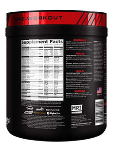 MRI Black Powder Pre-Workout Powder - Explosive Energy & Stamina - Intense Strength and Focus - Build Muscle - Recover Faster – Creatine - 60 Servings (Gun Powder)