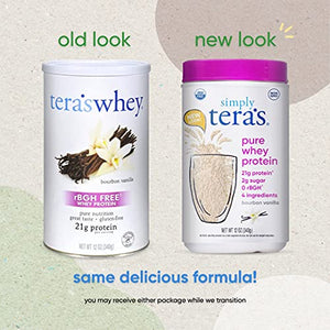 teraswhey Simply Pure Whey Protein, Bourbon Vanilla, 12 oz