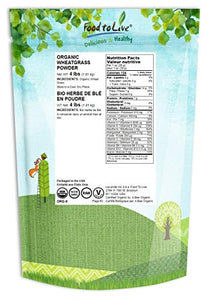 Organic Wheatgrass Powder, 4 Pounds — Non-GMO, Whole-Leaf, Raw, Non-Irradiated, Pure, Vegan Superfood, Bulk, Great for Juice, Rich in Fiber, Chlorophyll, Fatty Acids and Minerals
