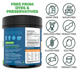 Advanced Hydrolyzed Collagen Peptides - Unflavored Protein Powder - Mixes Into Drinks and Food - Pasture Raised, Grass Fed - for Paleo and Keto; Joints and Bones - 41 Servings Collegen