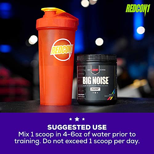 Redcon1 Big Noise Pump Formula (30 Servings) - Non-Stim, Increased Energy and Focus, Vasodilator, Intense Pumps (Sour Gummy Bear)