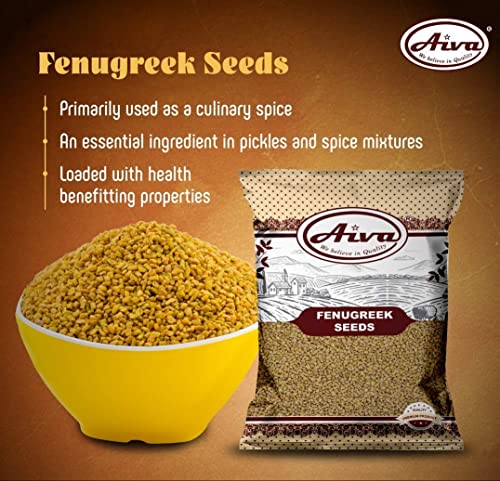 AIVA Fenugreek (Methi) Seeds Whole I Trigonella foenum graecum | All Natural | Vegan | Non-GMO | Indian Origin - (10 LB)