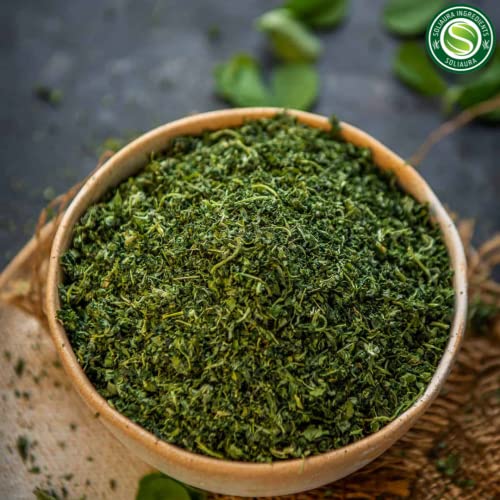 Soliaura Dried Fenugreek Leaves Kasoori Methi Trigonella Foenum Graecum 126g 4.5oz Homemade Indian Cuisine Organically Grown 100% Pure & Natural Vegan & Non GMO