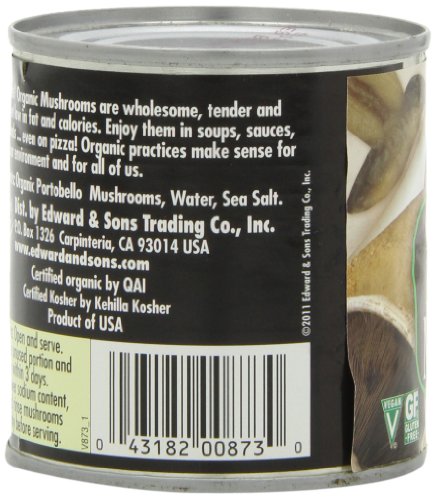 Native Forest Organic Sliced Portobello Mushrooms, 6.5 Ounce (Pack of 12)