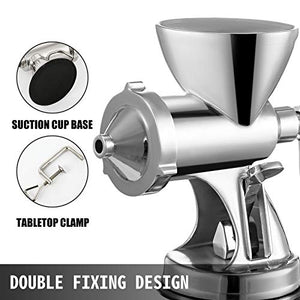 VEVOR Manual Wheatgrass Juicer with Suction Cup Base & Desktop Clamp Wheat Grass Grinder Long Screw Shaft Wheatgrass Juicer Stainless Steel for Juicing Wheatgrass Gingers Apples Grapes