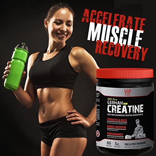Natural Bodybuilding Supplements - German CREATINE CREAPURE Powder - PRE & Post Workout - German creatine monohydrate - 1 Can 300 Grams (60 Servings)