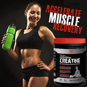Natural Bodybuilding Supplements - German CREATINE CREAPURE Powder - PRE & Post Workout - German creatine monohydrate - 1 Can 300 Grams (60 Servings)