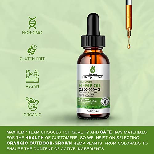 (3 Pack) Organic Hemp Oil for Pain Relief and Inflammation – Maximum Sthength Extract for Anxiety Stress Relief Calm Sleep Relax Focus Vaginal Dryness - CBS Tincture Drops CBDmd CDB Zero CBD Oil