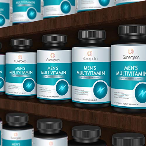 Premium Men’s Support Supplement – Powerful Men’s Multivitamin– Supports Energy, Stamina, Endurance & Stress Management – with Zinc, Ashwagandha, Maca, L-Carnitine & Vitamins – 120 Capsules