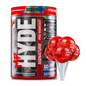 ProSupps Mr. Hyde Signature Series Pre-Workout Energy Drink – Intense Sustained Energy, Focus & Pumps with Beta Alanine, Creatine, Nitrosigine & TeaCrine (60 Servings Lollipop Punch)