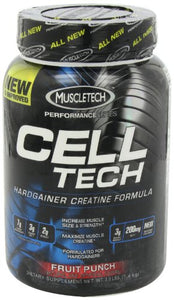 Creatine Monohydrate Powder | MuscleTech Cell-Tech Creatine Powder | Post Workout Recovery Drink | Muscle Builder for Men & Women | Muscle Building Creatine Supplements | Fruit Punch, 3 lbs (28 Serv)