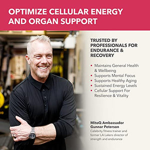 MitoQ Advanced CoQ10 Ubiquinol Supplement, Antioxidant Support for Mitochondria, Organ Health, Healthy Aging, and Cellular Energy (60 Veggie Capsules)