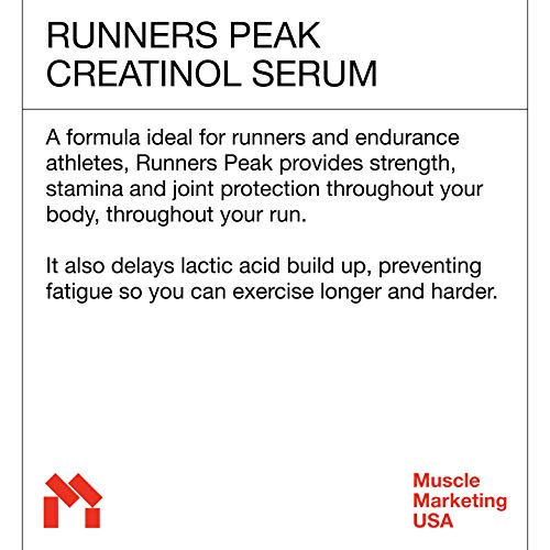Runners Peak Creatine Serum Boosts Running, Instant Energy + Endurance Power. Great for Cardio Exercise. Enhances Focus, Fuels Muscular Strength. Supports Healthy Immune System + Lean Muscle Growth.