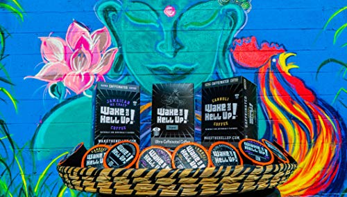 Wake The Hell Up! Dark Roast Single Serve Coffee Pods | Ultra-Caffeinated Coffee For K-Cup Compatible Brewers | 12 Count, 2.0 Compatible Pods | Perfect Balance of Higher Caffeine & Great Flavor.