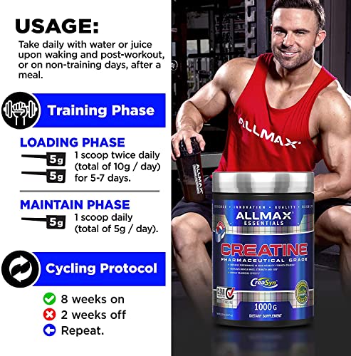 ALLMAX Nutrition Creatine Powder 100 Pure Micronized Creatine Monohydrate Pharmaceutical Grade Creatine 400G