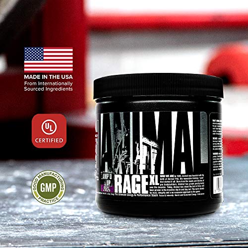 Animal Rage XL - Pre Workout Ultimate Energy and Performance Stack, Grape of Wrath, 30 (AM26)