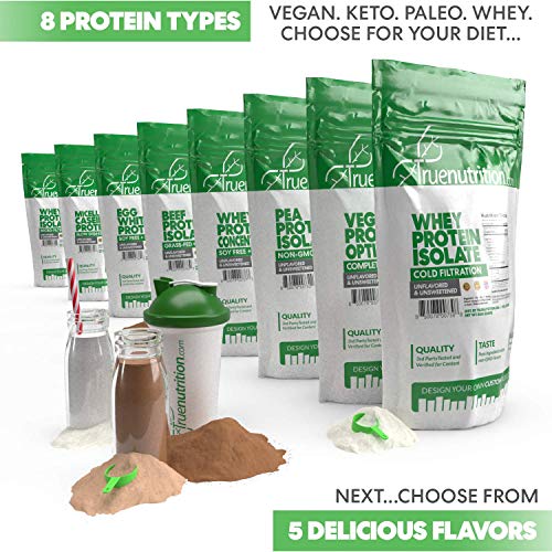 5LBS Unflavored Grass Fed Beef Protein Powder Isolate - Paleo, Keto, Carnivore, Sugar-Free, Lactose-Free - Customize Your Protein with Two Free TrueBoost or TrueFlavor Protein Shake Enhancements