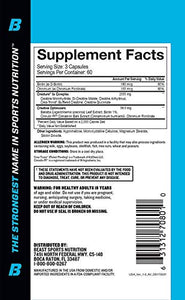 Beast Sports Nutrition Creature - 180 Vegetable Capsules, Pack of 2 - 5 Forms of Creatine + Creatine Optimizers - Improve Strength, Muscle Tone, Endurance, Recovery & Energy - 120 Total Servings