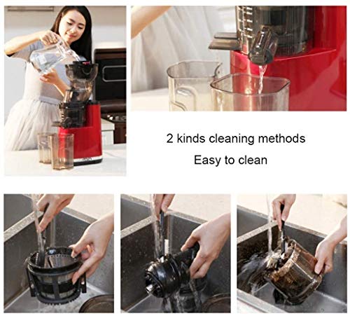 wan QIN Juicer Machines, Masticating Juicer, 3.2-Inch Wide Chute Cold Press Juicer, Easy to Clean with Brush, Carrot Slow Juicer Machine, High Nutrition Reserve & Juice Yield Juice Machine