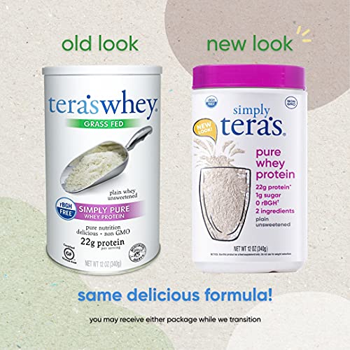 Tera's Whey Protein, Plain Unsweetened, 12 oz
