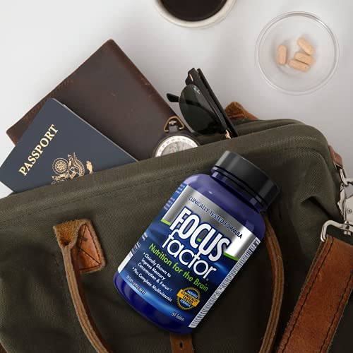 Focus Factor Nutrition for The Brain, Improved Memory & Concentration Supplement, Original, 60 Count, Pack of 2