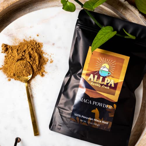 Allpa Peruvian Maca Root Powder 12 oz, Organic Maca Root, All Natural Maca Root, Peruvian Super Food, Rich in Nutrients and Benefits, Essential to Any Healthy Diet