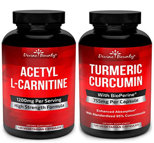 Acetyl L-Carnitine & Turmeric Curcumin with BioPerine Bundle