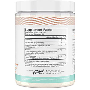 Alani Nu Pump Stim Free Pre-Workout Supplement, Mango Sorbet, 30 Servings