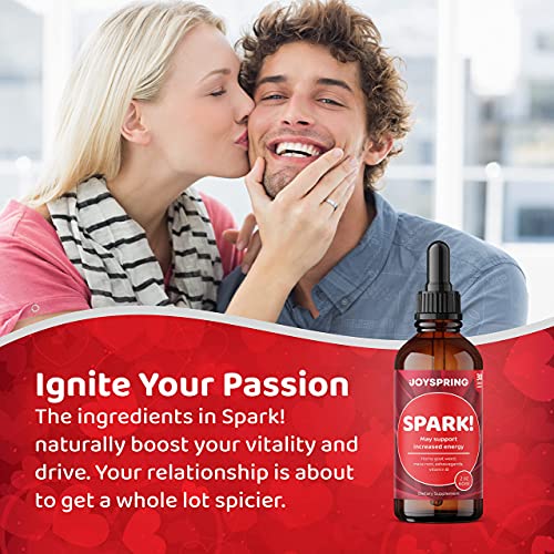 Spark! Maca Root & Horny Goat Weed for Women - Ashwagandha Liquid with Horny Goat Weed, Maca Powder, Red Ginseng & Fenugreek Energy Booster - Ashwagandha Drops Immune Booster & Vitality Extracts 2oz