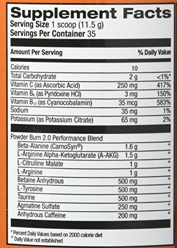 Rivalus Powder Burn, Watermelon, 0.8 Pound - Intense Pre-Workout Energy, 200mg Caffeine, Zero Banned Substances, Made in USA.