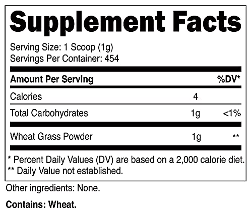 Nutricost Wheatgrass Powder 1 LB - Non GMO, Superfood