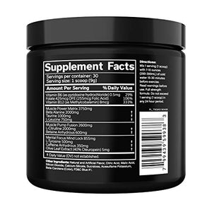 JNX Sports The Shadow! Hard Core Preworkout, A Better Pre Workout Stimulant - Electric Energy, Hypnotic Mental Focus, Superhuman Strength, 350mg of Caffeine, Men & Women | Green Apple | 30 SRV