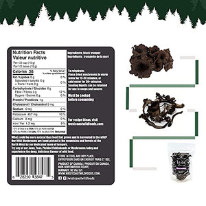 West Coast Wild Foods | Dried Wild Mushrooms (Black Trumpet, 1.41oz - 40g)