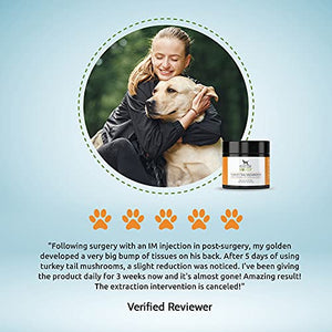 Four Leaf Rover: Turkey Tail Mushroom Extract - Critical Immune Support and Prebiotic for Dogs - Up to 200 Servings, Depending on Dog’s Weight - Rich in Beta-Glucans - Vet Formulated - for All Breeds
