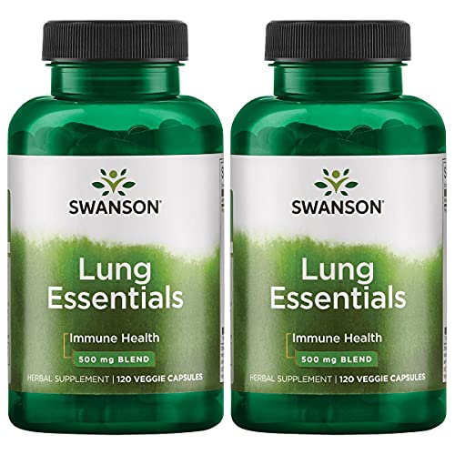 Swanson Lung Essentials 500 mg 120 Veg Caps 2 Pack