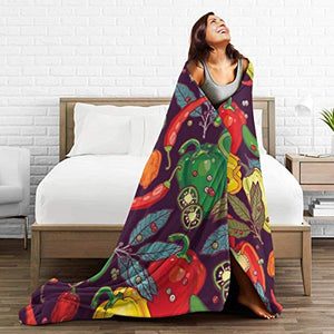 ARTIEMASTER Various Hot Spicy! Blanket Soft and Lightweight Flannel Throw Suitable for Use in Bed, Living Room and Travel 80"x60" for Audlt