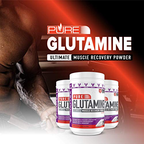 Pure GLUTAMINE, Ultimate Muscle Recovery Powder, Promote Recovery and Restoration, Support Positive Nitrogen Balance, Prevent Muscle Breakdown (500 Gram, UNFLAVORED)