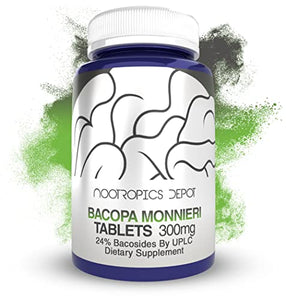 Bacopa monnieri Extract Tablets | 120 Count | Minimum 24% Bacosides | May Help Support Cognitive Function | May Help Support Stress Management