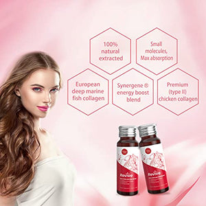 Heivy Liquid Collagen Supplement, Collagen Drink, Collagen Peptides, Hydrolyzed Marine Collagen,Glowing Hair Skin and Nails,10,000mg Marine Collagen,with Jasmine Extract Coenzyme Q10 Piperine, 1 Box