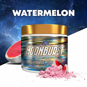 MOONBURST Pre Workout for Energy | Preworkout Powder Supplement for Men & Women | Strength , Focus , Energy & Pump w/ No Crash | Watermelon Flavor (25 Servings)