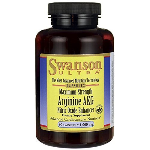 Swanson Maximum Strength Arginine Akg Nitric Oxide Enhancer 1,000 mg 90 Caps