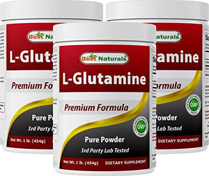 Best Naturals L-Glutamine Pure Powder 1 LB (1 LB (Pack of 3))