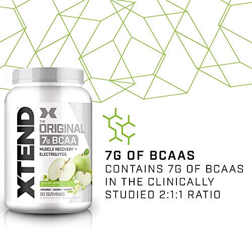 XTEND Original BCAA Powder Smash Apple | Sugar Free Post Workout Muscle Recovery Drink with Amino Acids | 7g BCAAs for Men & Women | 90 Servings