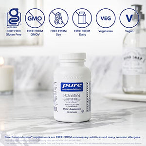 Pure Encapsulations - L-Carnitine Fumarate - Hypoallergenic Supplement Support for Enhanced Muscle and Fat Metabolism - 120 Capsules