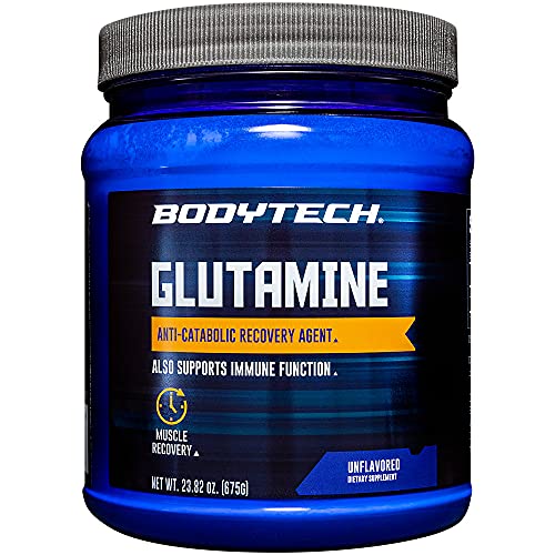 BodyTech Glutamine (Freeform Amino Acid) 4500 MG AntiCatabolic Recovery Agent, Unflavored (24 Ounce Powder)