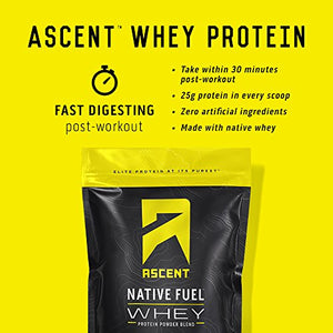 Ascent Native Fuel Whey Protein Powder - Unflavored - 2 lbs