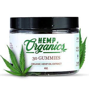 Hemp Gummies For Pain And Anxiety Relief - 56,699MG - Anxiety Supplements - Natural Calm Gummies - Sleep Gummies For Adults - Stress Gummies - Organic Gummies - 25mg Each - 30 Pack - HEMP ORGANICS