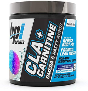 BPI Sports CLA + Carnitine – Conjugated Linoleic Acid – Weight Loss Formula – Metabolism, Performance, Lean Muscle – Caffeine Free – For Men & Women – Snow Cone – 50 servings – 12.34 oz.