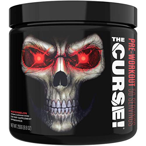 JNX Sports The Curse! Pre Workout Supplement - Intense Energy & Focus, Instant Strength Gains, Enhanced Blood Flow - Nitric Oxide Booster with Creatine & Caffeine - Men & Women | Watermelon | 50 SRV