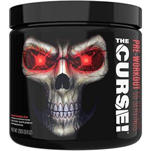 JNX Sports The Curse! Pre Workout Supplement - Intense Energy & Focus, Instant Strength Gains, Enhanced Blood Flow - Nitric Oxide Booster with Creatine & Caffeine - Men & Women | Watermelon | 50 SRV